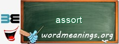 WordMeaning blackboard for assort